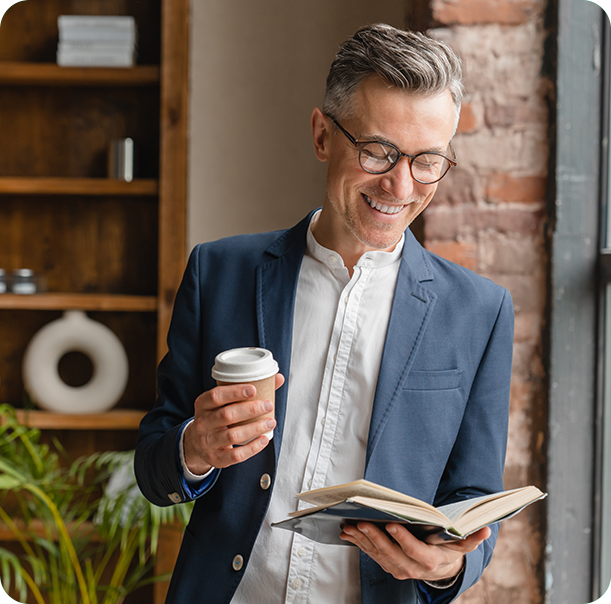 Man enjoying his days reading a book - PrimeGENIX Cortisync